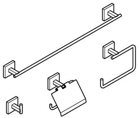 GROHE 41115DC0 - Sada príslušenstva START CUBE 558 mm lesklý chróm
