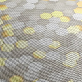 Obraz - Zlato-biele hexagóny (150x105 cm)