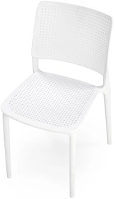 Biela plastová stolička K514