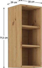 Horný kuchynský regál Meriel 30 G-72 OTW (dub artisan). Vlastná spoľahlivá doprava až k Vám domov. 1034005