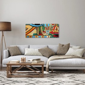 Obraz s egyptskými motívmi (120x50 cm)