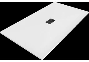 Mexen Hugo rectangle shower tray SMC 180 x 100 cm, white, black cover - 42101018-B