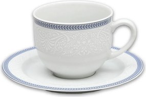 Thun kávová súprava Opal krajka s modrou linkou 17-dielná