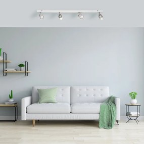 LED Bodové svietidlo TUBSSON 4xGU10/4,8W/230V biela/lesklý chróm