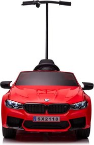 LEAN CARS BMW M5 batériové auto s rodičovskou platformou Červená farba