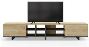 TV stolík v dekore duba v prírodnej farbe 230x44 cm Cequoia – Marckeric