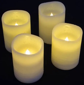 NEXOS Dekoratívna LED sada 4 adventné sviečky, biela
