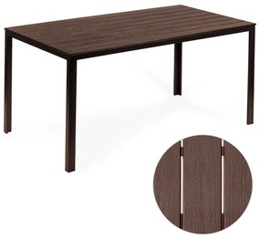 Záhradný cateringový stôl 156 x 78 cm hnedý