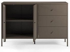 Sivá kovová komoda 140x90x40 cm Fayna – Marckeric