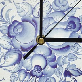 Gario Hodiny na stenu Fialové kvety Rozmery: 80 x 80 cm