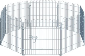 PawHut Ohrádka pre šteniatka, Hračka pre šteniatka, Plot pre šteniatka, Brána pre zvieratá, 8 dielna W63 x H60 cm | Aosom