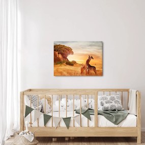Obraz - Žirafy v Afrike (70x50 cm)