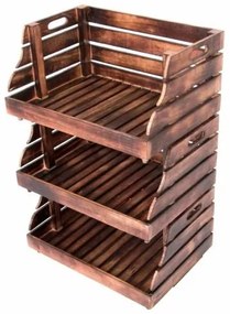 Divero 60220 Sada stohovateľných bedničiek 3 ks - 49 x 35 cm