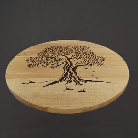 AMADEA Drevená servírovacia doštička - podnos strom, masívne drevo, 35 cm