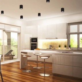 LED Stropné svietidlo JUPITER 1xE27/6W/230V 120x98 mm čierna