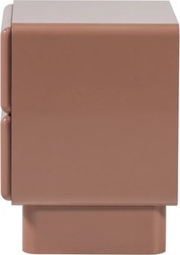 Ružový lesklý nočný stolík Lustra – WOOOD