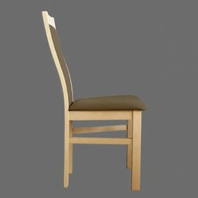 Jedálenská stolička ZOE dub/tmavohnedá