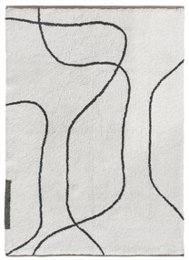 Slonovinový prateľný bavlnený koberec 100x140 cm Shadow – Mette Ditmer Denmark