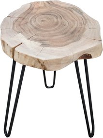 Štýlový odkladací stolík z prírodného dreva Nature - 45 cm