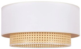 Duolla - Stropné svietidlo BOHO 3xE27/15W/230V pr. 60 cm krémová/ratan DU89736
