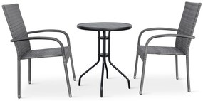 Balkónový set Nina + 2x ratanová stolička Paris PREMIUM