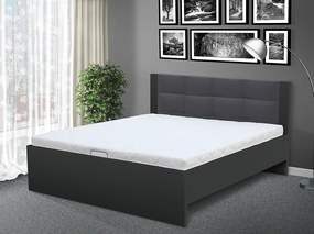 Štýlová posteľ Markéta 140 barevné provedení: antracit/sivá