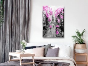 Artgeist Obraz - Paris Rendez-Vous (1 Part) Vertical Pink Veľkosť: 60x90, Verzia: Premium Print