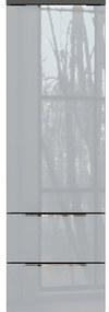 Sivá vysoká závesná kúpeľňová skrinka 36x111 cm Vasio – Germania