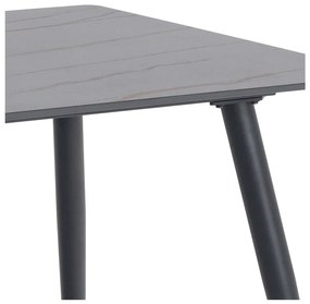 Čierny stôl s keramickou doskou Actona Wicklow, 80 x 140 cm