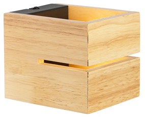 Rustikálna nástenná lampa z dubového dreva 9,7 cm - Transfer Groove