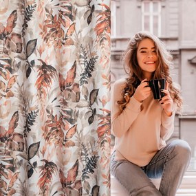 ZÁVES NA KRÚŽKOCH ADELINE 140X250 CM VZOROVANÁ