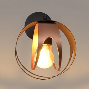 Nástenné svietidlo MOONLIGHT 1xE27/15W/230V čierna/medená