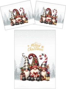 3D obliečky z mikrovlákna TRIO GNOMES farebné Rozmer obliečky: 70 x 90 cm | 140 x 200 cm