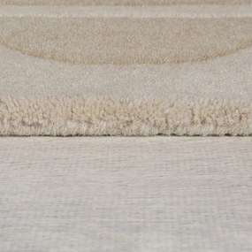 Ručne tkaný vlnený behúň v prírodnej farbe 80x230 cm Lois Scallop – Flair Rugs
