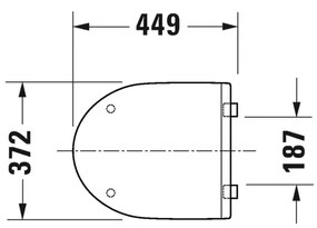 Duravit DuraStyle - WC sedátko so sklápacou automatikou, 449x372 mm, biela 0020790000