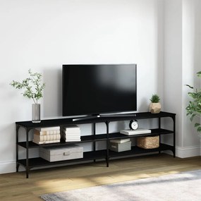 TV skrinka čierna 180x30x50 cm kompozitné drevo a kov 826754