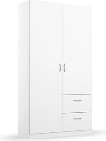 Šatníková skriňa Case, 91 cm, biela