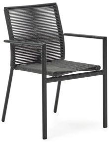 Tmavosivá kovová záhradná stolička Culip – Kave Home
