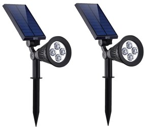 Bezdoteku LEDSolar 4 solárne vonkajšie svetlo svietidlo do zeme 2 ks, 4 LED, bezdrôtové, iPRO, 1W, studená            farba