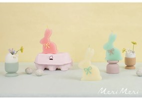 Sviečky v súprave 3 ks doba horenia 2 h s veľkonočným motívom Bunny – Meri Meri