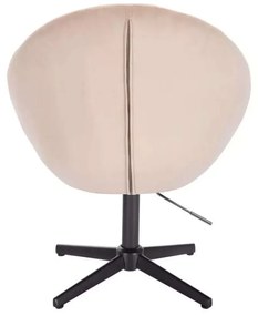 LuxuryForm DESIGN Kreslo VERA VELUR na čiernom kríži - latte