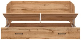 Jednolôžková rozkladacia posteľ 80 cm BRW Tetrix 13 (dub wotan) (s úl. priestorom). Vlastná spoľahlivá doprava až k Vám domov. 1098496