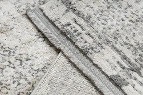 Moderný koberec TULS štrukturálny, strapce 51324 Vintage, vzor rámu slonová kosť / sivá Veľkosť: 280x370 cm