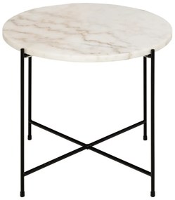 Okrúhly odkladací stolík s mramorovou doskou ø 52 cm Avila – Actona