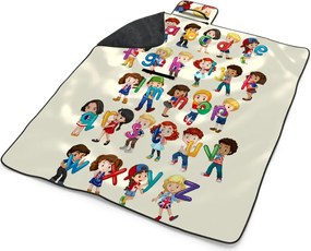 Sablio Plážová deka Abeceda: 200x140 cm