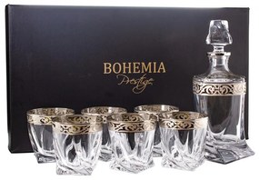 BOHEMIA PRESTIGE QUADRO BAROKO PLATINUM WHISKY SADA 1+6 KS