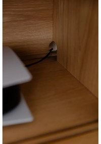 Vitrína z dubového dreva s posuvnými dverami v prírodnej farbe 135x73,5x48 cm Italic – UMAGE