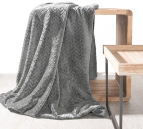 Jemná dekoratívna deka sivej farby Šírka: 170 cm | Dĺžka: 210 cm