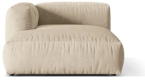 Béžový zamatový modul pohovky (ľavý roh) Martina – Micadoni