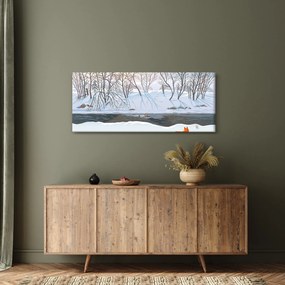 Obraz - Líška v zimnej krajine (120x50 cm)